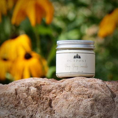 Ylang Ylang and Lavender scented hand cream made with lanolin and sweet almond oil