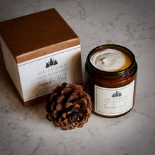 Load image into Gallery viewer, Lavender Mint body butter in glass jar with  craft gift box